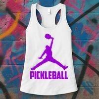 Purple Pickleball Sports Logo Women's Tank Top thumb 3