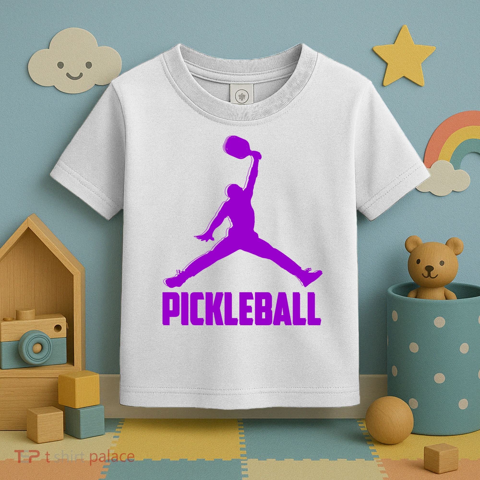 Purple Pickleball Sports Logo Toddler T-Shirt