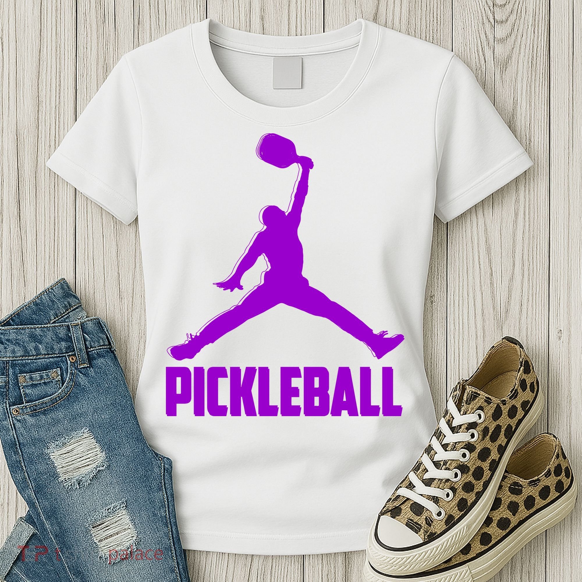 Purple Pickleball Sports Logo Women's T-Shirt