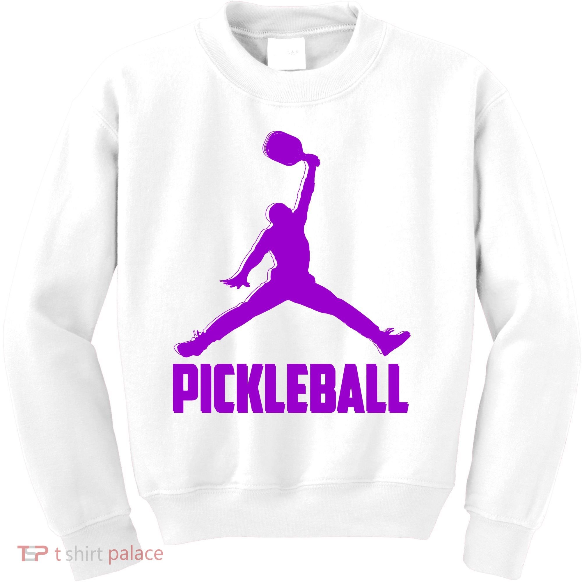 Purple Pickleball Sports Logo Kids Sweatshirt