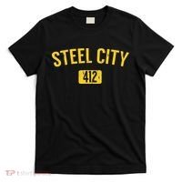 Pittsburgh Pennsylvania Steel City Black And Gold T-Shirt thumb 0