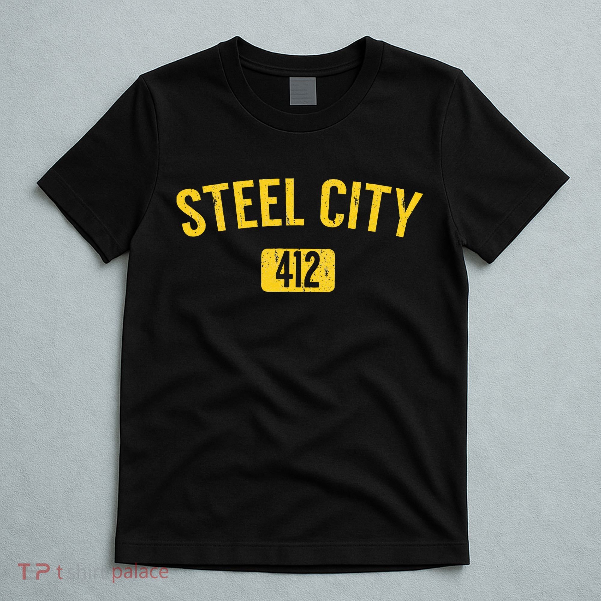 Pittsburgh Pennsylvania Steel City Black And Gold T-Shirt