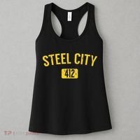Pittsburgh Pennsylvania Steel City Black And Gold Women's Tank Top thumb 3