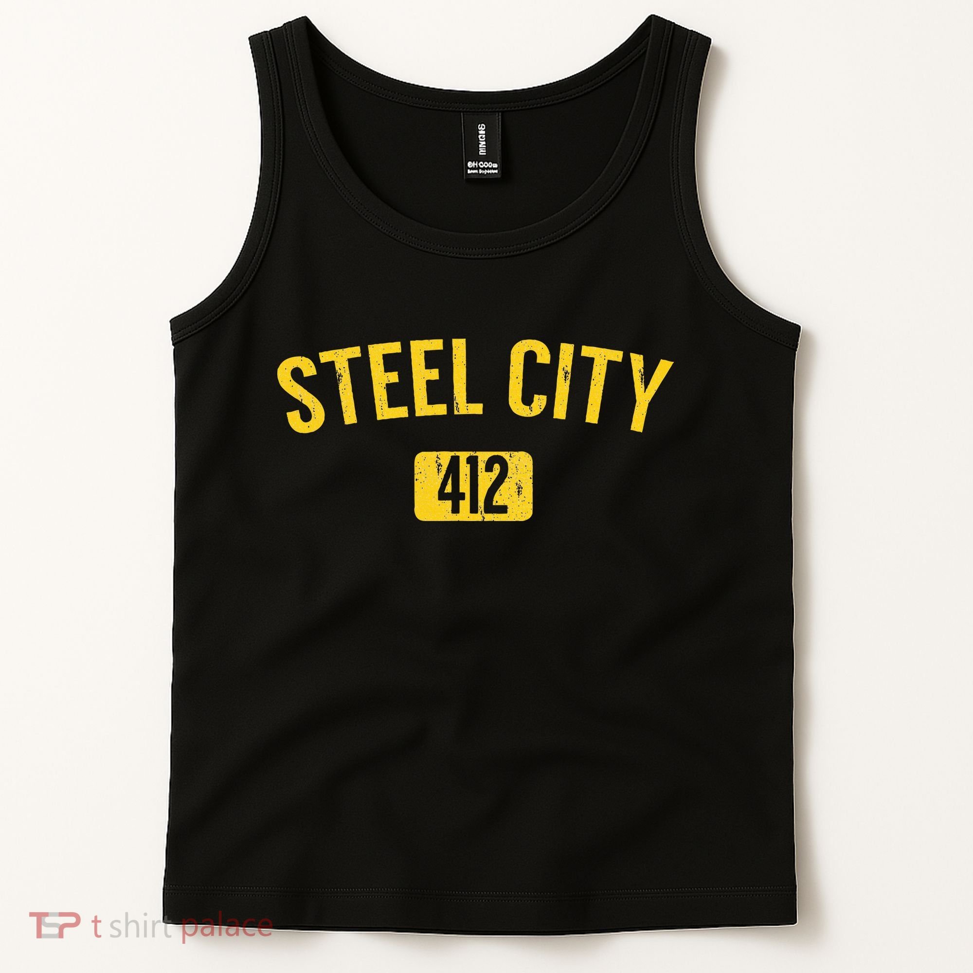 Pittsburgh Pennsylvania Steel City Black And Gold Tank Top