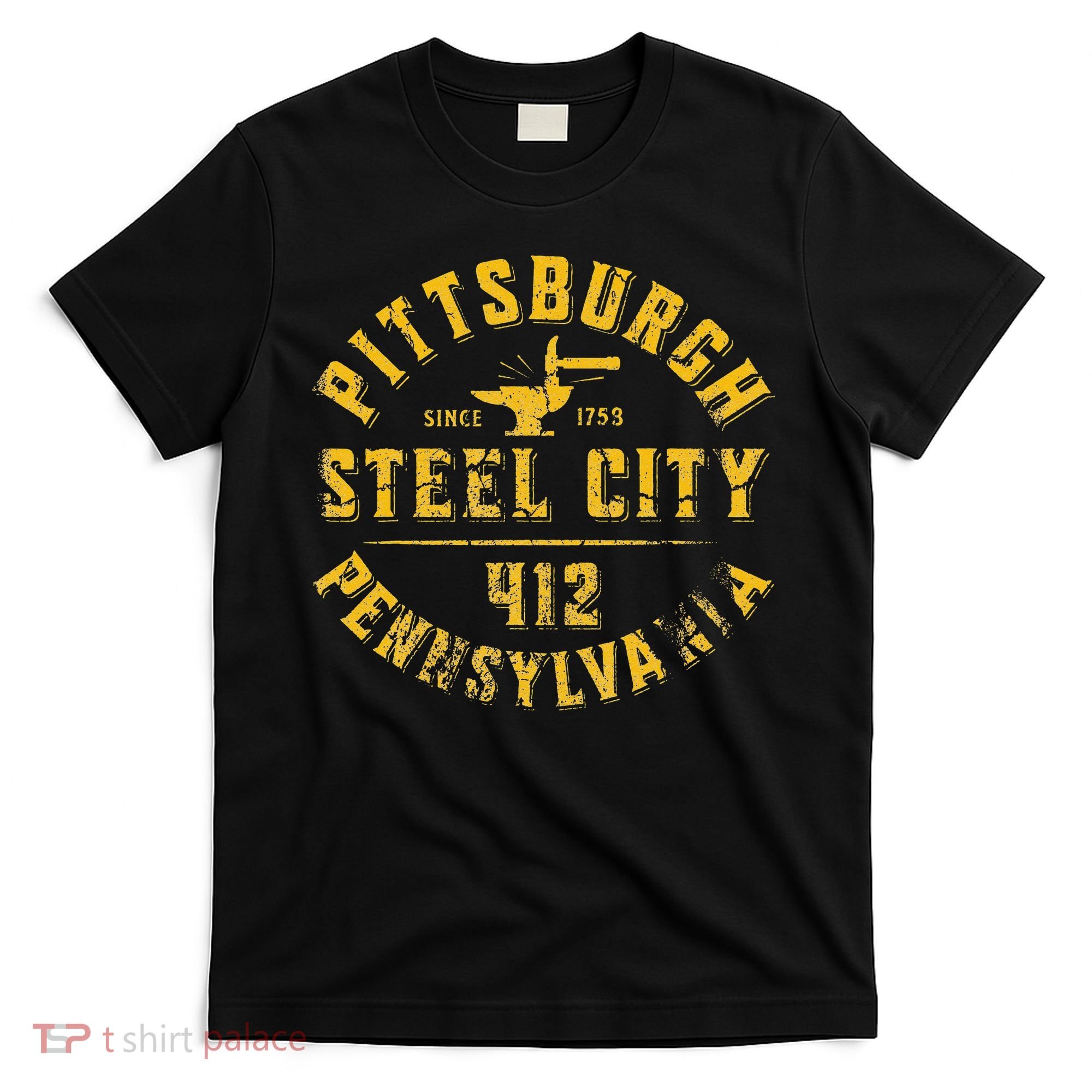Pittsburgh Pennsylvania Steel City Home 412 Vintage T-Shirt
