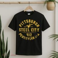 Pittsburgh Pennsylvania Steel City Home 412 Vintage T-Shirt thumb 2