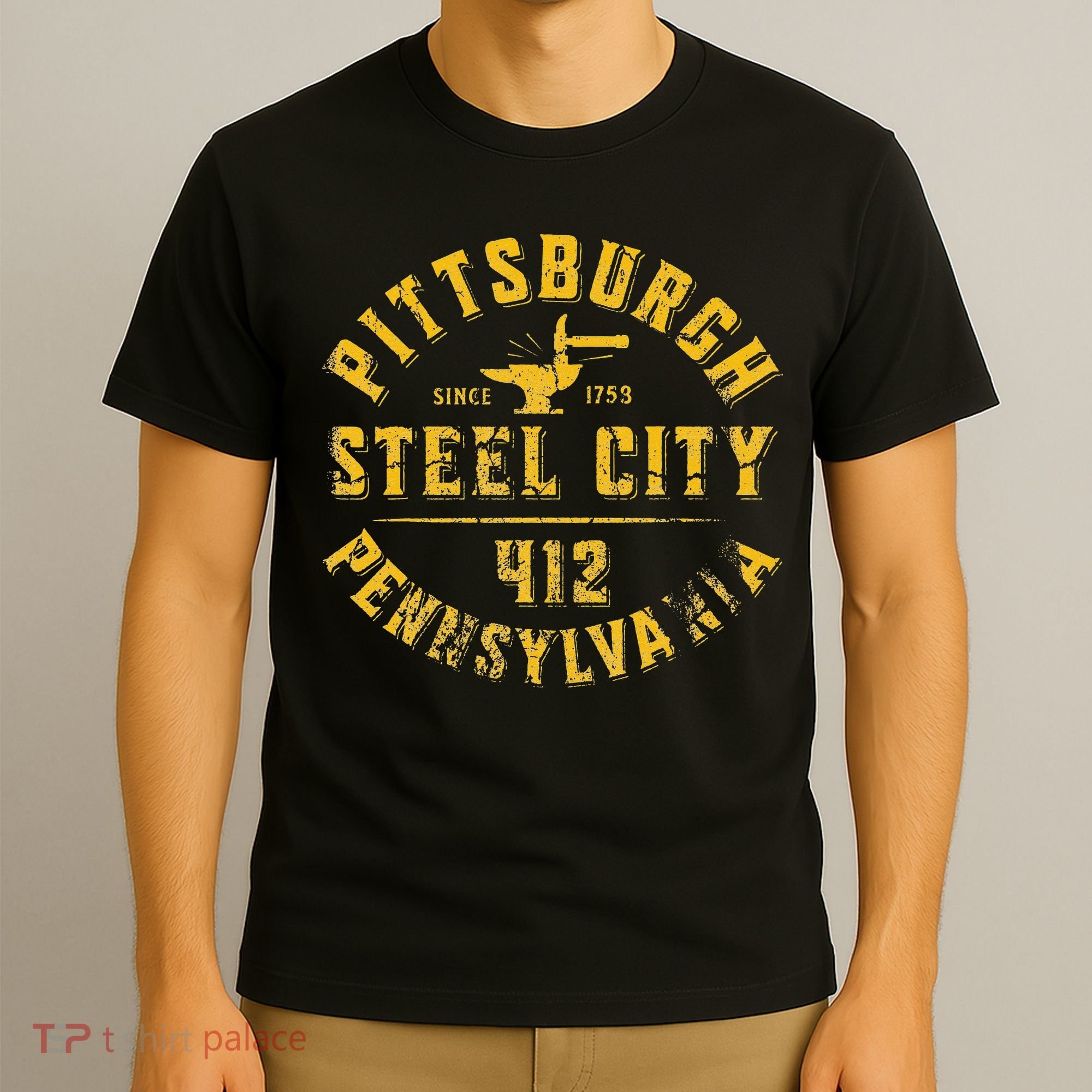 Pittsburgh Pennsylvania Steel City Home 412 Vintage T-Shirt