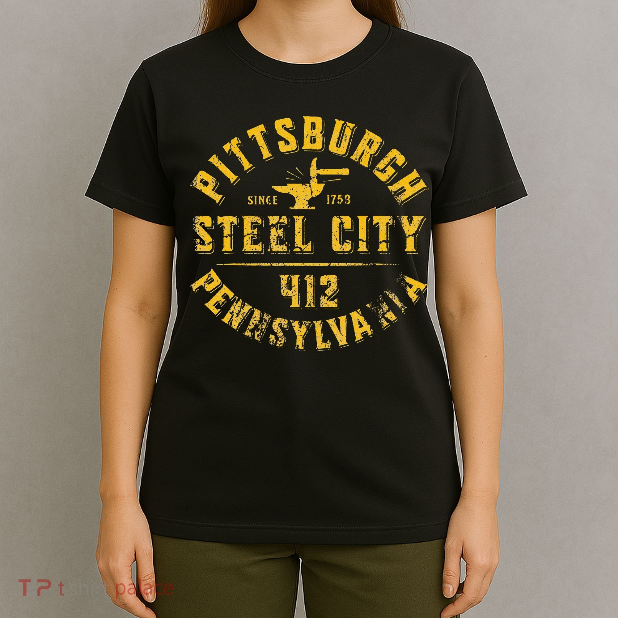 Pittsburgh Pennsylvania Steel City Home 412 Vintage T-Shirt