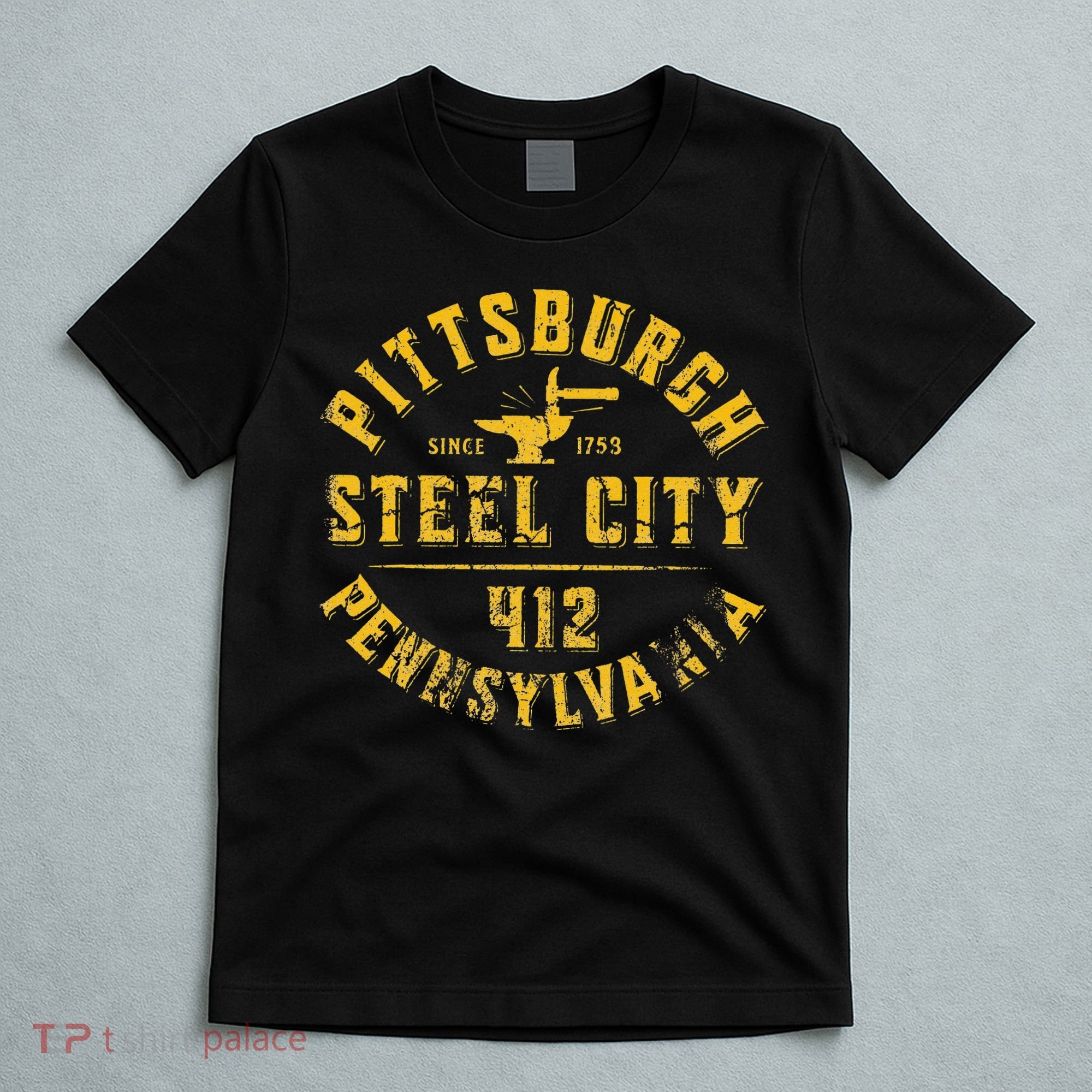 Pittsburgh Pennsylvania Steel City Home 412 Vintage T-Shirt