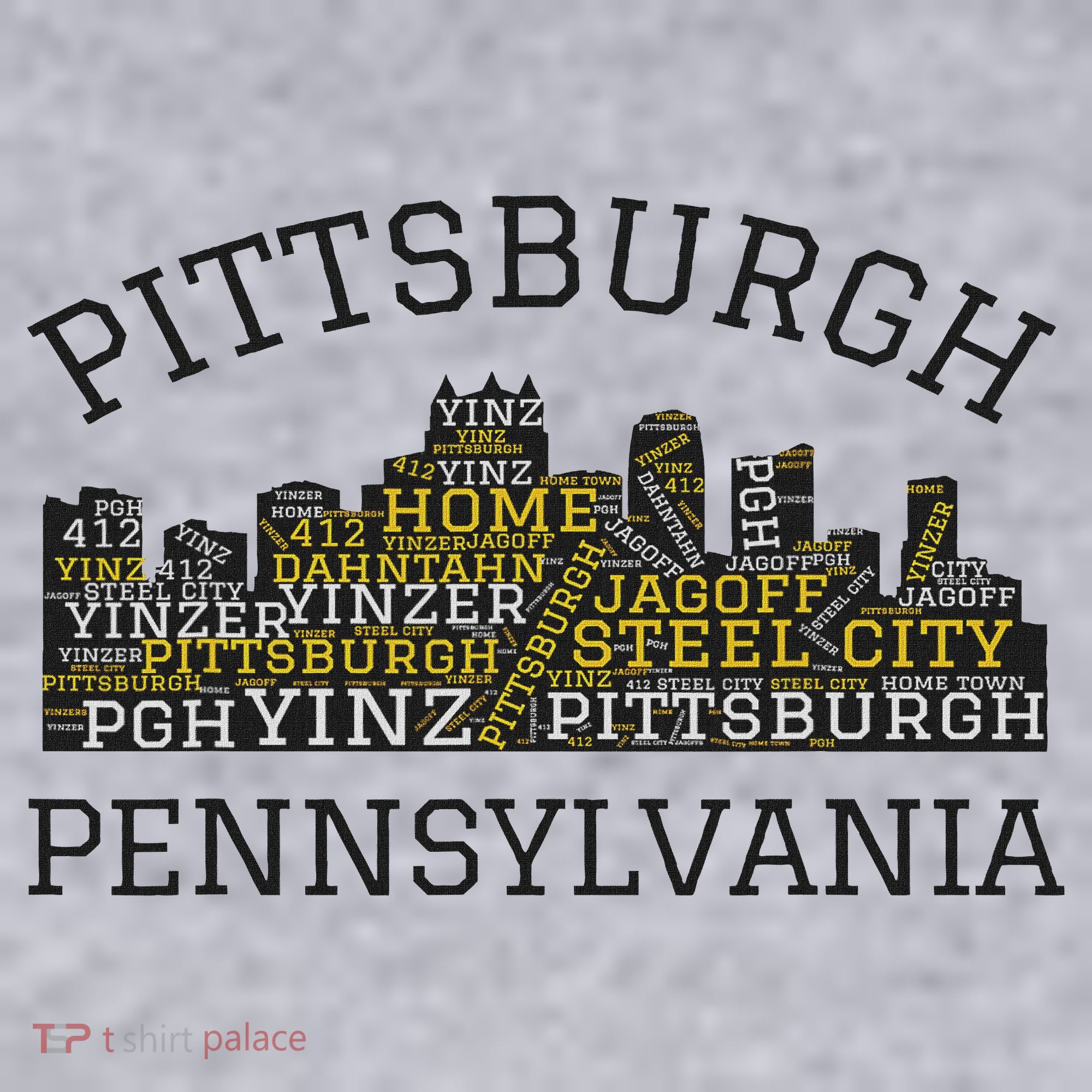 Pittsburgh Pennsylvania Sl City Skyline 412 Home Yinz Women's Sweatshirt