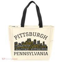 Pittsburgh Pennsylvania Sl City Skyline 412 Home Yinz Tote Bag thumb 0