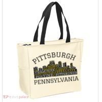Pittsburgh Pennsylvania Sl City Skyline 412 Home Yinz Tote Bag thumb 2