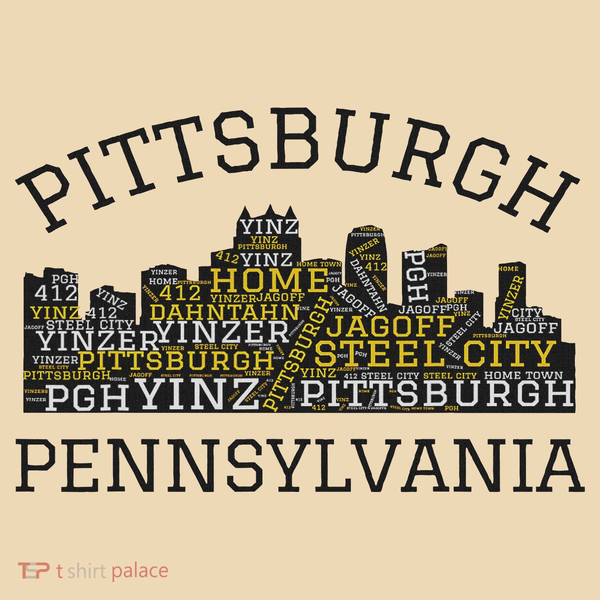 Pittsburgh Pennsylvania Sl City Skyline 412 Home Yinz Tote Bag