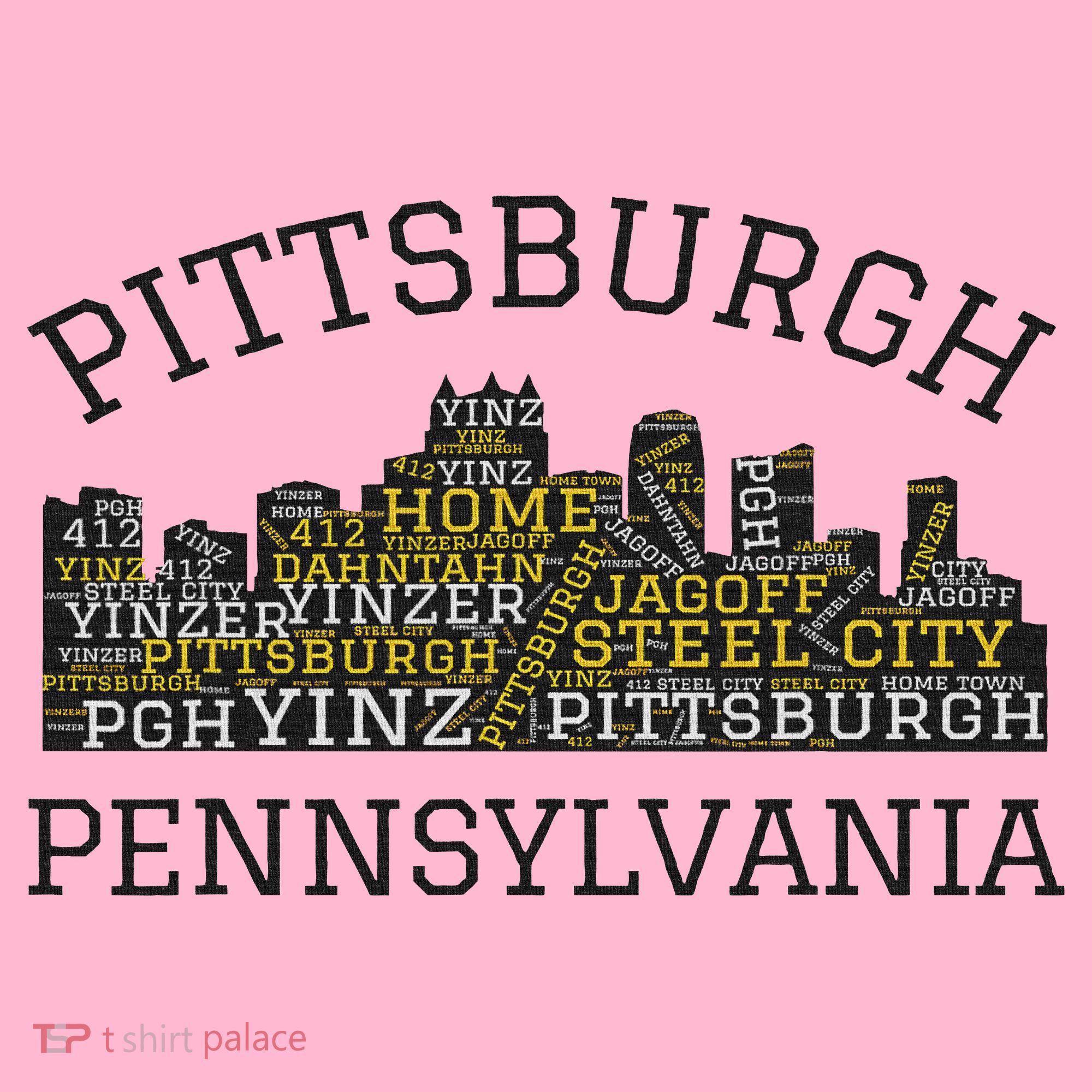 Pittsburgh Pennsylvania Sl City Skyline 412 Home Yinz Coaster