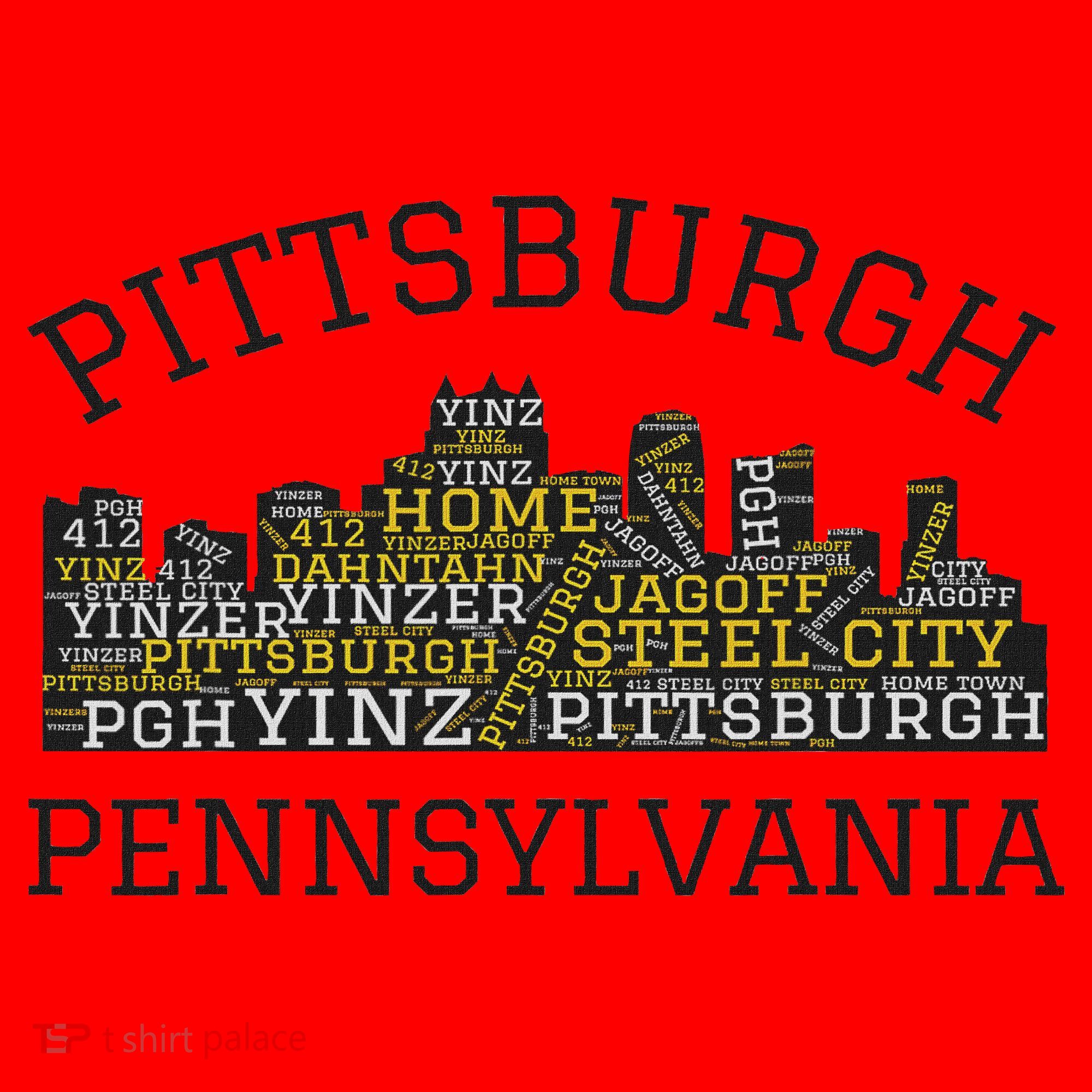 Pittsburgh Pennsylvania Sl City Skyline 412 Home Yinz Santa Hat