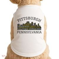Pittsburgh Pennsylvania Sl City Skyline 412 Home Yinz Doggie Tank thumb 0