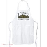 Pittsburgh Pennsylvania Sl City Skyline 412 Home Yinz Apron thumb 0