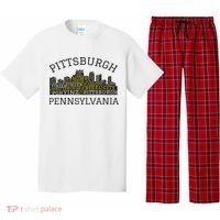 Pittsburgh Pennsylvania Sl City Skyline 412 Home Yinz Pajama Set thumb 0