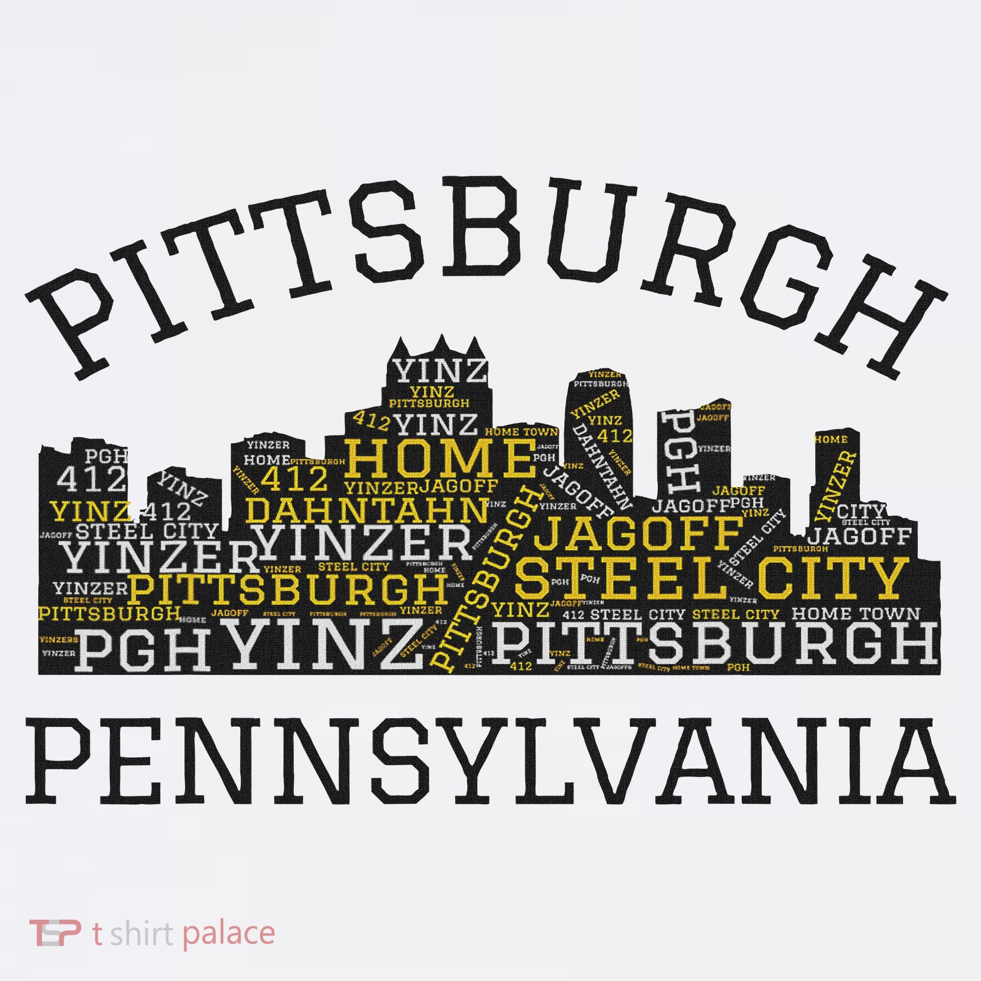 Pittsburgh Pennsylvania Sl City Skyline 412 Home Yinz Women's Tank Top