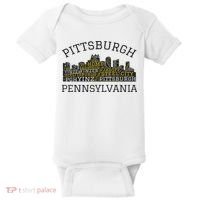 Pittsburgh Pennsylvania Sl City Skyline 412 Home Yinz Baby Bodysuit thumb 0