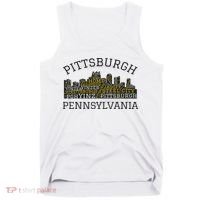Pittsburgh Pennsylvania Sl City Skyline 412 Home Yinz Tank Top thumb 0