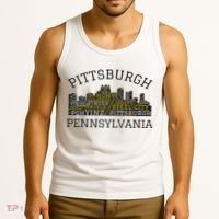 Pittsburgh Pennsylvania Sl City Skyline 412 Home Yinz Tank Top thumb 3