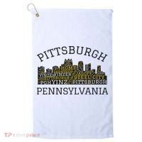 Pittsburgh Pennsylvania Sl City Skyline 412 Home Yinz Golf Towel thumb 0