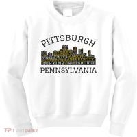 Pittsburgh Pennsylvania Sl City Skyline 412 Home Yinz Kids Sweatshirt thumb 0