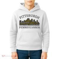 Pittsburgh Pennsylvania Sl City Skyline 412 Home Yinz Kids Hoodie thumb 4