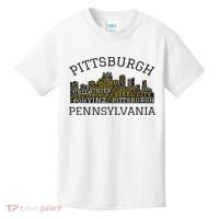 Pittsburgh Pennsylvania Sl City Skyline 412 Home Yinz Kids T-Shirt thumb 0