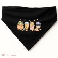Plaid Pumpkin Spice Hello Fall Autumn Thanksgiving USA-Made Doggie Bandana thumb 0