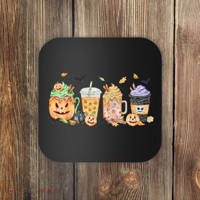 Plaid Pumpkin Spice Hello Fall Autumn Thanksgiving Coaster