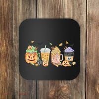 Plaid Pumpkin Spice Hello Fall Autumn Thanksgiving Coaster thumb 0