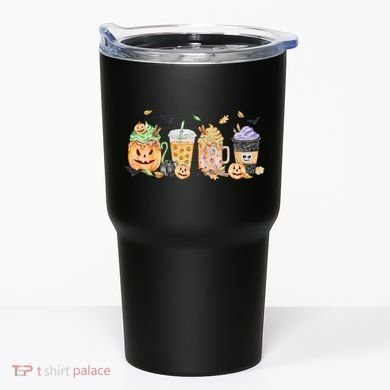 Plaid Pumpkin Spice Hello Fall Autumn Thanksgiving Tumbler