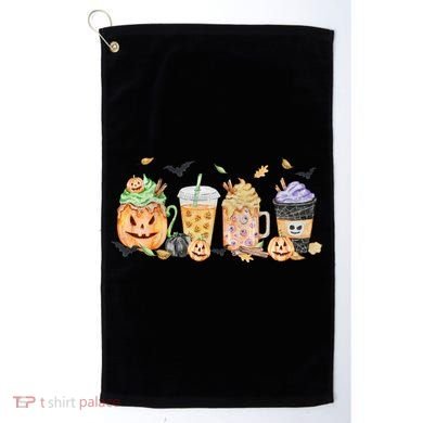 Plaid Pumpkin Spice Hello Fall Autumn Thanksgiving Golf Towel