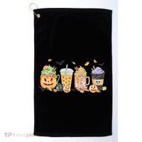 Plaid Pumpkin Spice Hello Fall Autumn Thanksgiving Golf Towel thumb 0
