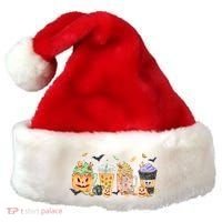 Plaid Pumpkin Spice Hello Fall Autumn Thanksgiving Santa Hat thumb 0
