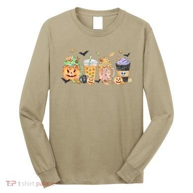 Plaid Pumpkin Spice Hello Fall Autumn Thanksgiving Long Sleeve Shirt