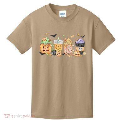 Plaid Pumpkin Spice Hello Fall Autumn Thanksgiving Kids T-Shirt