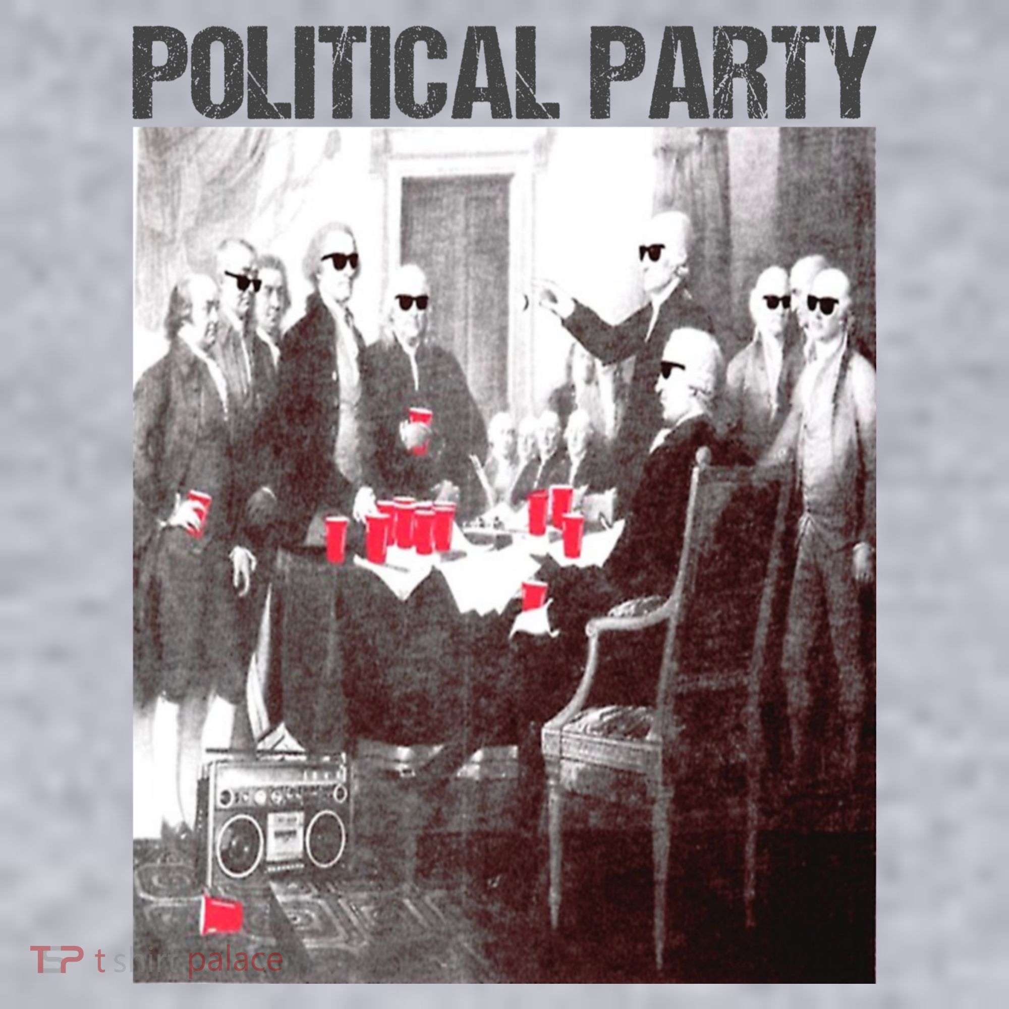 Political Party Shades & Red Cups Funny Political Women's Sweatshirt