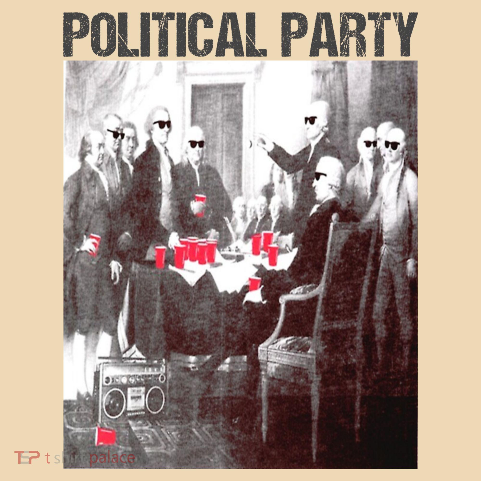 Political Party Shades & Red Cups Funny Political Tote Bag