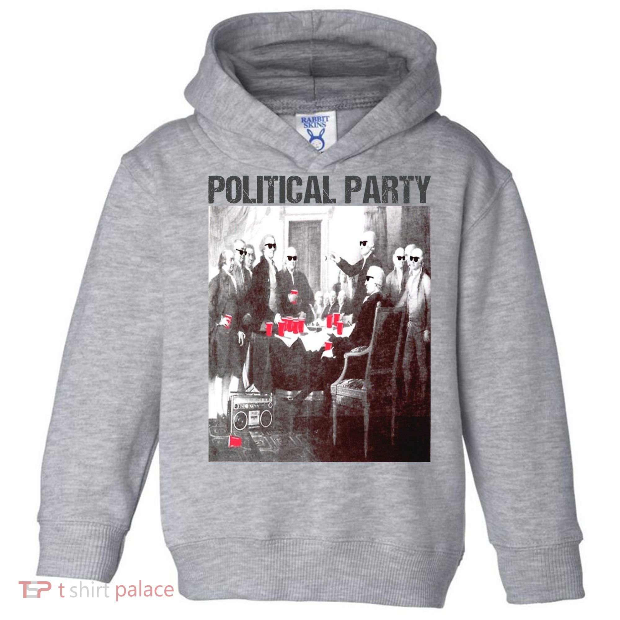 Political Party Shades & Red Cups Funny Political Toddler Hoodie