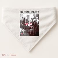 Political Party Shades & Red Cups Funny Political USA-Made Doggie Bandana thumb 0