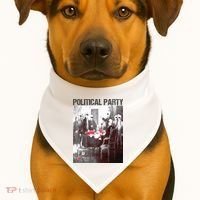 Political Party Shades & Red Cups Funny Political USA-Made Doggie Bandana thumb 1