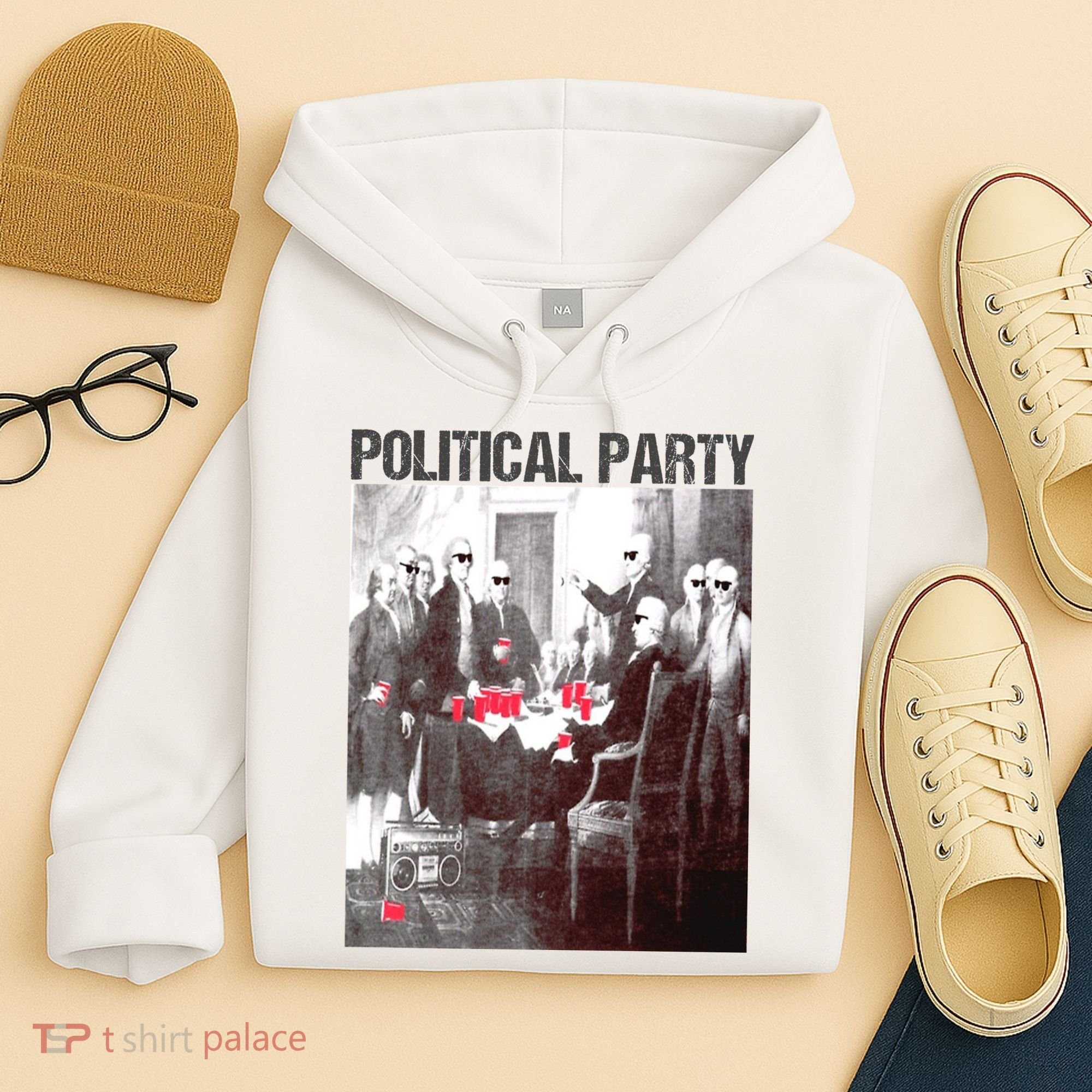 Political Party Shades & Red Cups Funny Political Hoodie