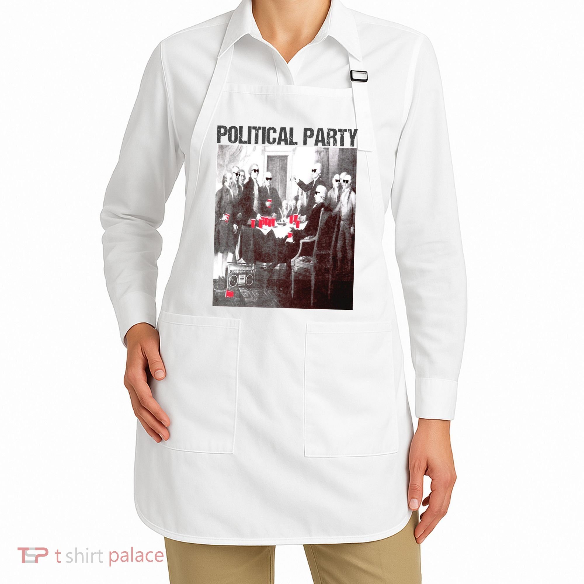 Political Party Shades & Red Cups Funny Political Apron