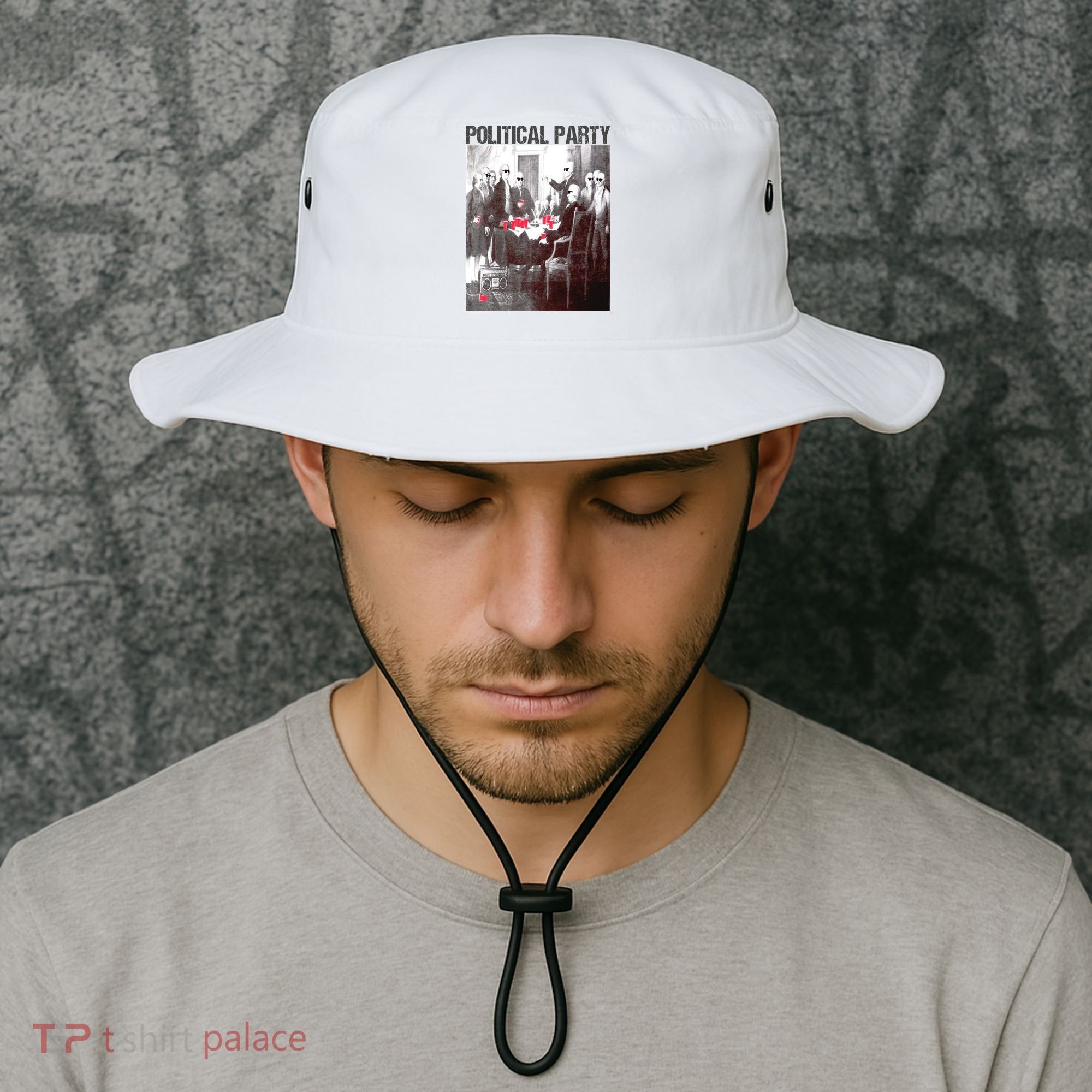 Political Party Shades & Red Cups Funny Political Bucket Hat