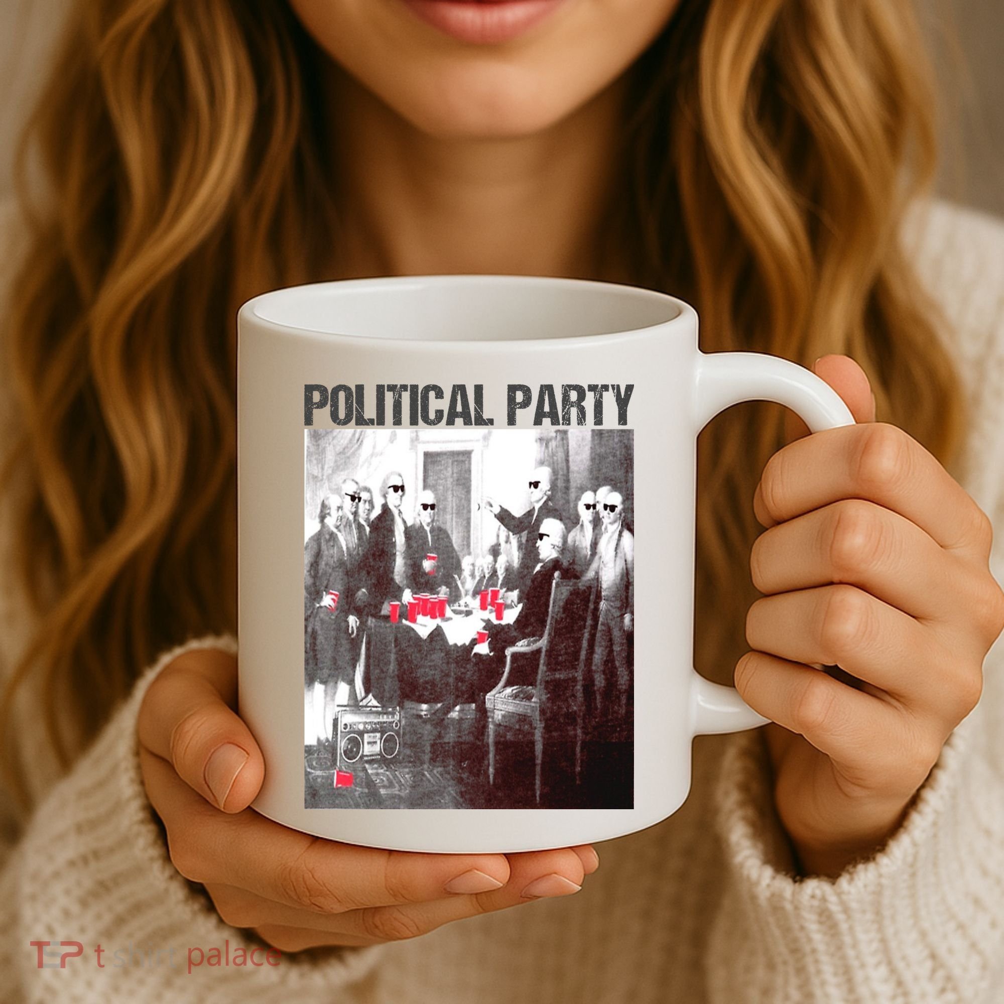 Political Party Shades & Red Cups Funny Political Coffee Mug