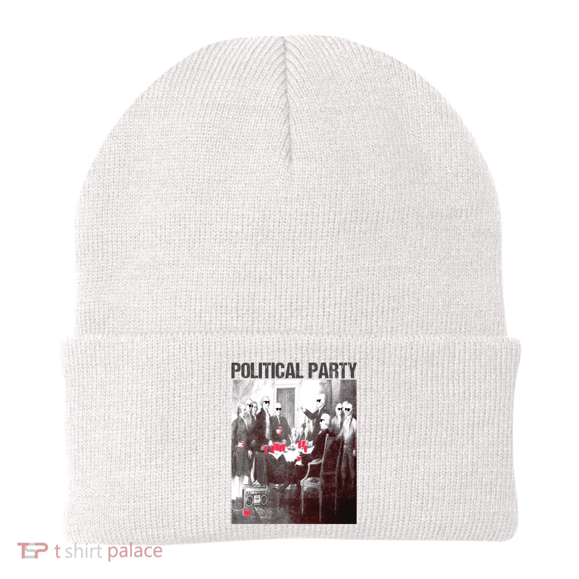 Political Party Shades & Red Cups Funny Political Beanie