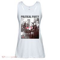 Political Party Shades & Red Cups Funny Political Ladies Essential Flowy Tank thumb 0